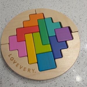 Lovevery Wooden Puzzle for Kids - Colorful Learning Fun